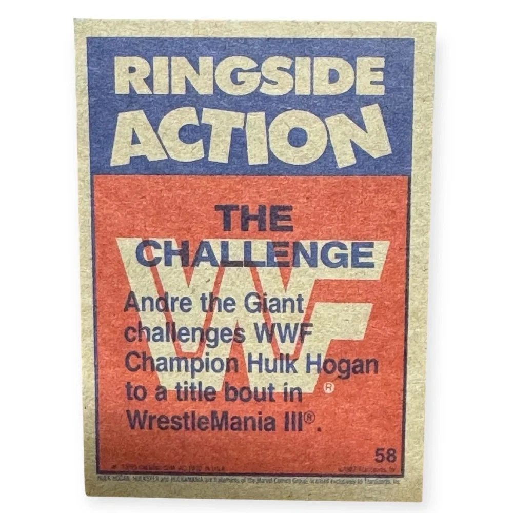 Topps‎ WWF Hulk Hogan The Challenge Wrestling Card